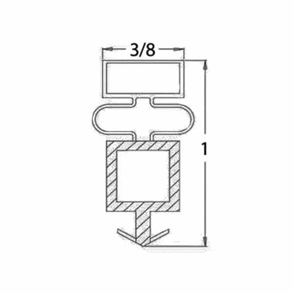 True TS-23-1-G-1 Door Gasket Part - Size 25-5/8 x 26-3/4 Compatible wi ...