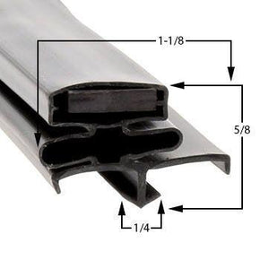 Beverage-Air SLM48 Door Gasket Part - Size 52-1/8 x na Compatible with Beverage-Air 703-814B