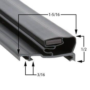 Ardco RS-2-SN2 Door Gasket Part - Size 23-1/4 x 54-5/16 Compatible with Ardco 02-81055-0001