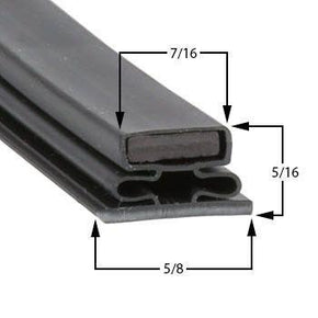 Barr NU-2454 Door Gasket - Size 23-5/8 x 54-3/4 Compatible with Barr NU-2454